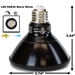 PAR30 LED Light Bulb Black 13W 3000K Warm White