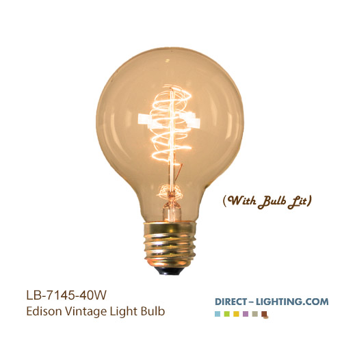 Antique Edison Bulb - G25 - E26 Base - Incandescent - 40W  