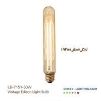 Antique Light Bulb - T10 - E26 Base - Incandescent - 30W -