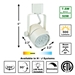 GU10 LED Track Lighting Kit White 50163-3KIT-3K-WH