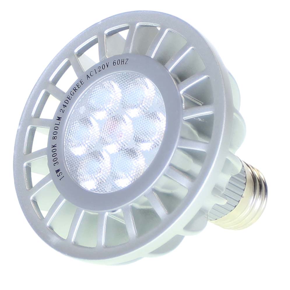 LED PAR30 Light Bulb in Brushed Steel