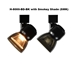LED Track Lighting Fixture 8000-BD-BK-ACRYLIC  - 8000-BD-BK-ACRYLIC-BK/SH-CLB-HT