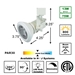 Compact PAR30 LED Track Lighting Kit 50047-3L30-4K-WH Specification
