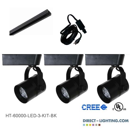 LED Track Lighting Kit Black