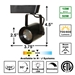 LED Track Lighting Kit HT-60088-3KIT-BK Specification