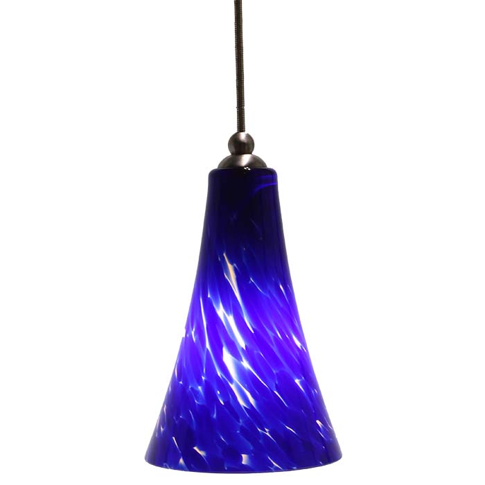 DPN-24-6-BLEUP Blue Colored Bell Shaped Glass Pendant Light 