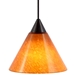 DPNL-25-6-AM Amber Colored Cone Shaped Glass Pendant Light
