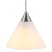 DPNL-25-6-WH White Colored Cone Shaped Glass Pendant Light