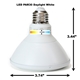 PAR30 LED Light Bulb 13W 6500K Daylight White - White Finish  PAR30 LED Bulb, LED Bulbs, Light Bulbs, PAR30, PAR, LED,  Daylight White, 6500K, LB-1001-WH-653K