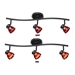 3-light dark bronze finished bar with clear red shades R8000-3L-DB-CRD