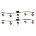 5-light dark bronze finished bar with clear red shades R8000-5L-DB-CRD