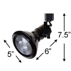 PAR38 LED 18W 3K Warm White Track Lighting Fixture 50047-L38-3K-BK 