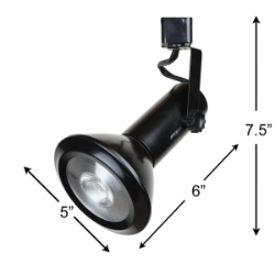 LED PAR38 18W 4000K Cool White Track Fixture 50158-L38-4K-BK