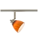 D168-66-BS-AMC 6-light Bar Light, Brushed Steel finish with Amber Cloud glass shades