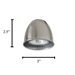 D168-66 Brushed Steel Cone Metal Shade