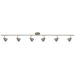 D168-66-BS-MBS 6-light Bar Light, Brushed Steel finish with Brushed Steel Mesh Metal shades