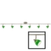 D168-66-BS-GNF 6-light Bar Light (Brushed Steel / Green Fire)