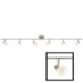 D168-66-BS-WH 6-light Bar Light (Brushed Steel / White)