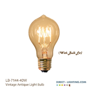 Antique Edison Bulb A19 E26 Base Incandescent 40W