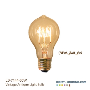 Antique Edison Bulb A19 E26 Base Incandescent 60W