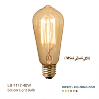 Vintage Edison Bulb - ST18 - E26 Base - Incandescent - 40W -