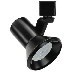 GU10 Flared Stepped Track Lighting Fixture 4080LED-BK Front View