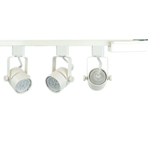 50154-3KIT-27K-WH White Finished 3-Light GU10 LED Track Lighting Kit with 2700K Color Temperature 