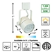 GU10 LED Track Lighting Kit White 50163-3KIT-27K-WH