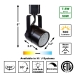 GU10 LED Track Lighting Kit Black 50163-3KIT-4K-BK