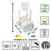 GU10 LED Track Lighting Kit White 50163-3KIT-65K-WH