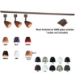 GU10 Line Voltage Track Lighting Kit 500713FC - 500713FC-AMS-BK