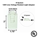 H System Line Voltage Pendant Light Track Adapter 50122 Specification