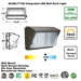 Integrated 38W LED Wall Pack Light Outdoor Industrial-Grade Dark Bronze  - DL6NL77766