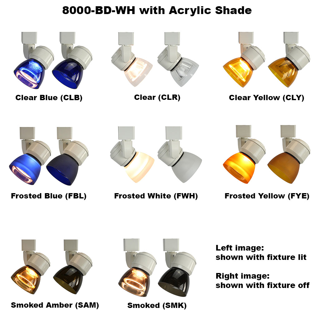 Shop LED Track Lighting H or J Typed ETL Listed 8000-BH-WH Direct ...