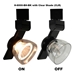 LED Track Lighting Fixture 8000-BH-BK with CLR Shade