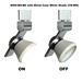 LED Track Lighting Fixture 8000-BH-BS with CH-WH Shade