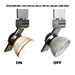 LED Track Lighting Fixture 8000-BH-BS with ME-WH Shade