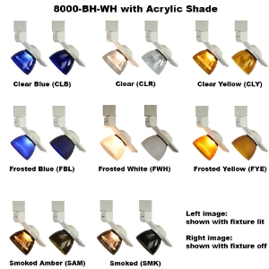 LED Track Lighting Fixture 8000-BH-WH-ACRYLIC  