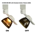 LED Track Lighting Fixture 8000-BH-WH with SAM Shade