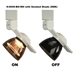 LED Track Lighting Fixture 8000-BH-WH with SMK Shade