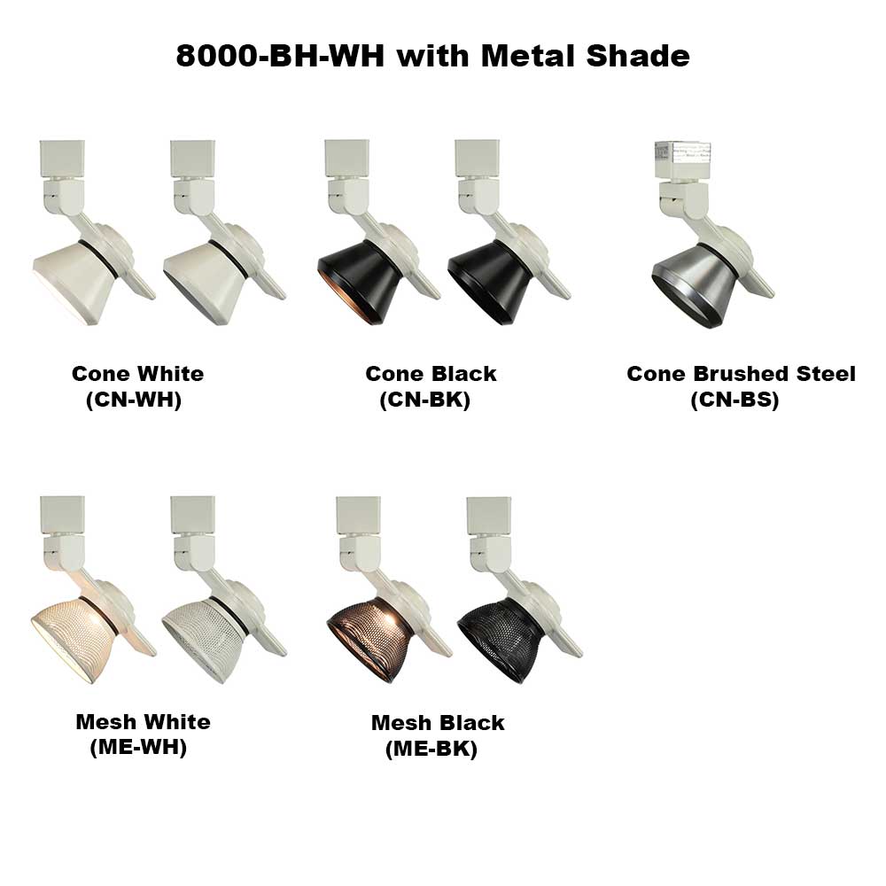 LED Track Lighting Fixture 8000-BH-WH-METAL