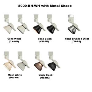 LED Track Lighting Fixture 8000-BH-WH-METAL