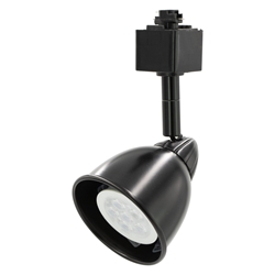 Mini GU10 LED Track Lighting Fixture Black 4081LED-BK Front View