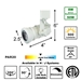 Compact PAR20 LED Track Lighting Kit 50047-3L20-4K-WH Specification