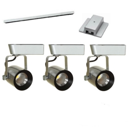 LED Track Lighting Kit HT-60088-3KIT-BS Brushed Steel Dimmable LED Track Lighting, Track Lighting Kits, Track Lighting Systems, LED Track Lighting Kits, LED Track Lights, LED Track, LED Track Light, LED Luminaries, LED Spot Light, LED Track Head,HT-60088-LED-KIT