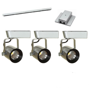 LED Track Lighting Kit HT-60088-3KIT-BS Brushed Steel Dimmable LED Track Lighting, Track Lighting Kits, Track Lighting Systems, LED Track Lighting Kits, LED Track Lights, LED Track, LED Track Light, LED Luminaries, LED Spot Light, LED Track Head,HT-60088-LED-KIT