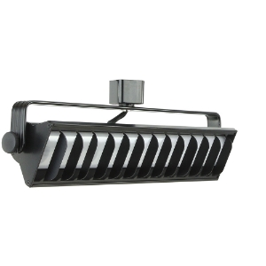 25W LED Wall Wash Track Lighting 4000K Black Finished Front View Direct-Lighting 60091-BK