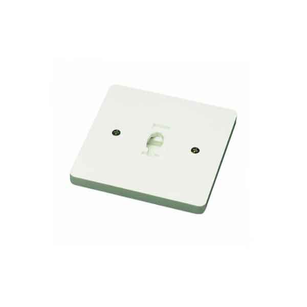 H System Single Circuit Line Voltage Square Monopoint Plate 50102 Adapter - White
