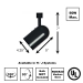 Rounded Back Line Voltage Track Lighting Fixture 50013 Specification