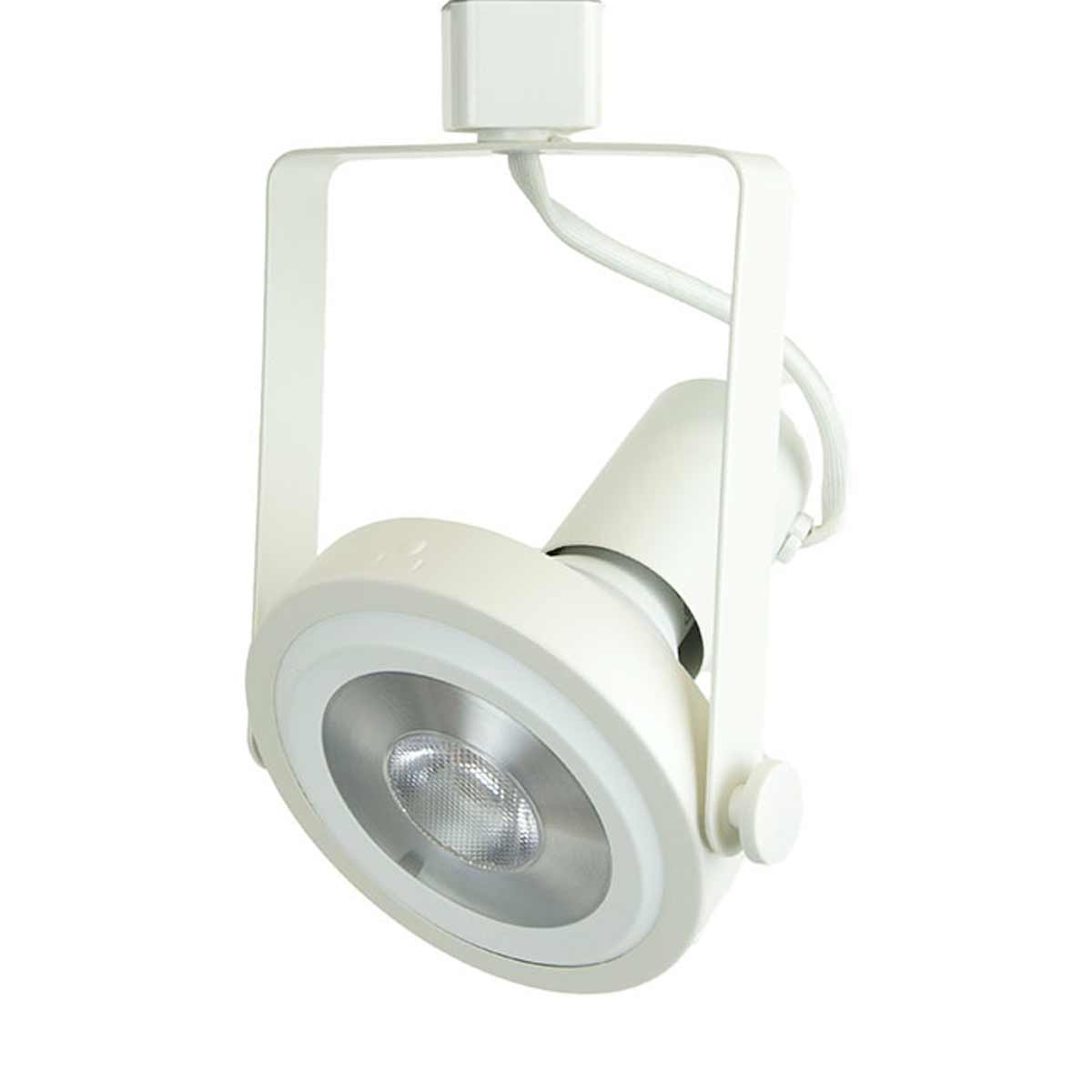 PAR38 Rear Loading Gimbal Ring Track Lighting Fixture 50161 White Side View